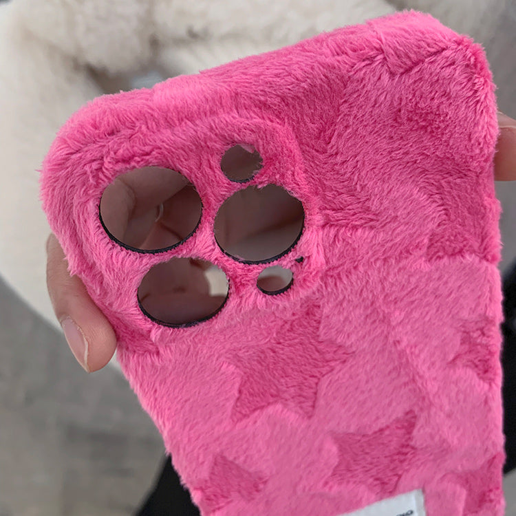 2color short fur iPhone case