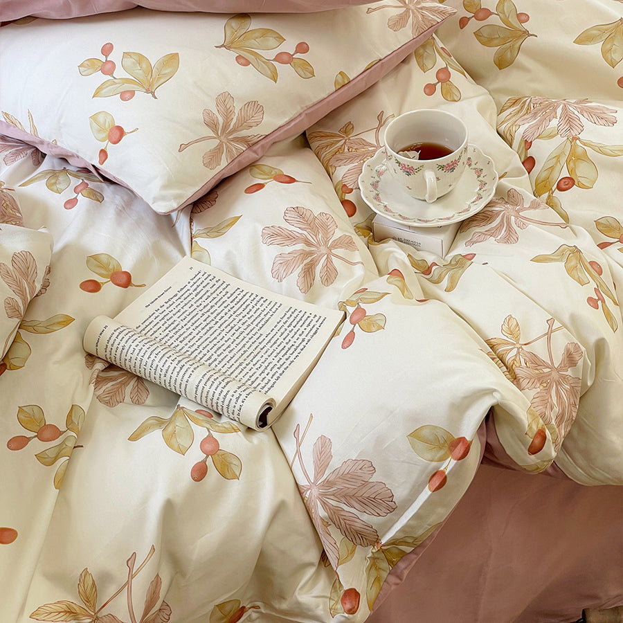 botanical retro bedlinen set