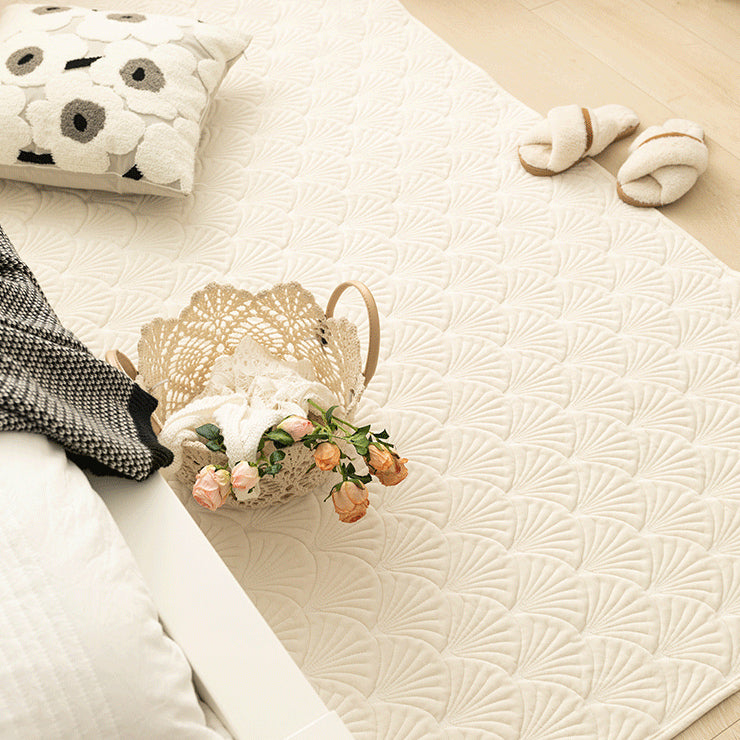 3color fan shape floor mat