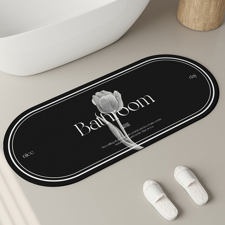 6design chic flower bath mat