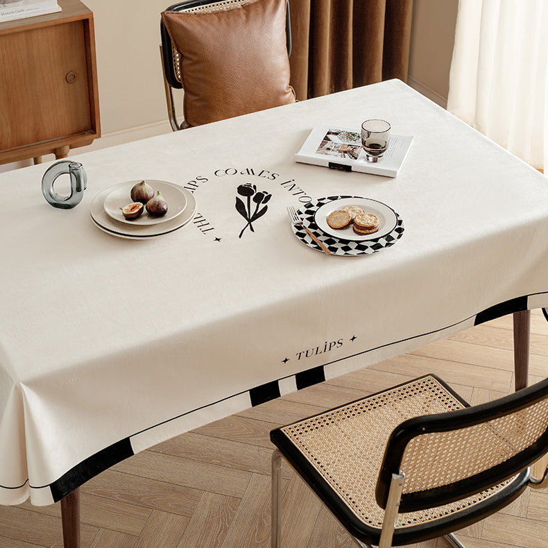 black tulip table cloth