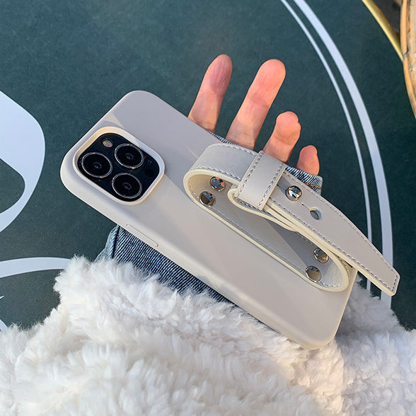 white leather belt iPhonecase