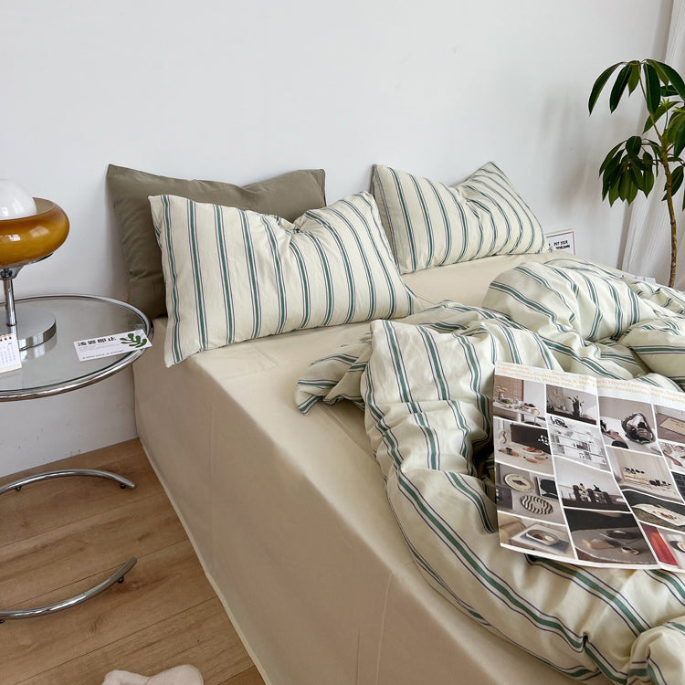 3color boyish stripe bedlinen set