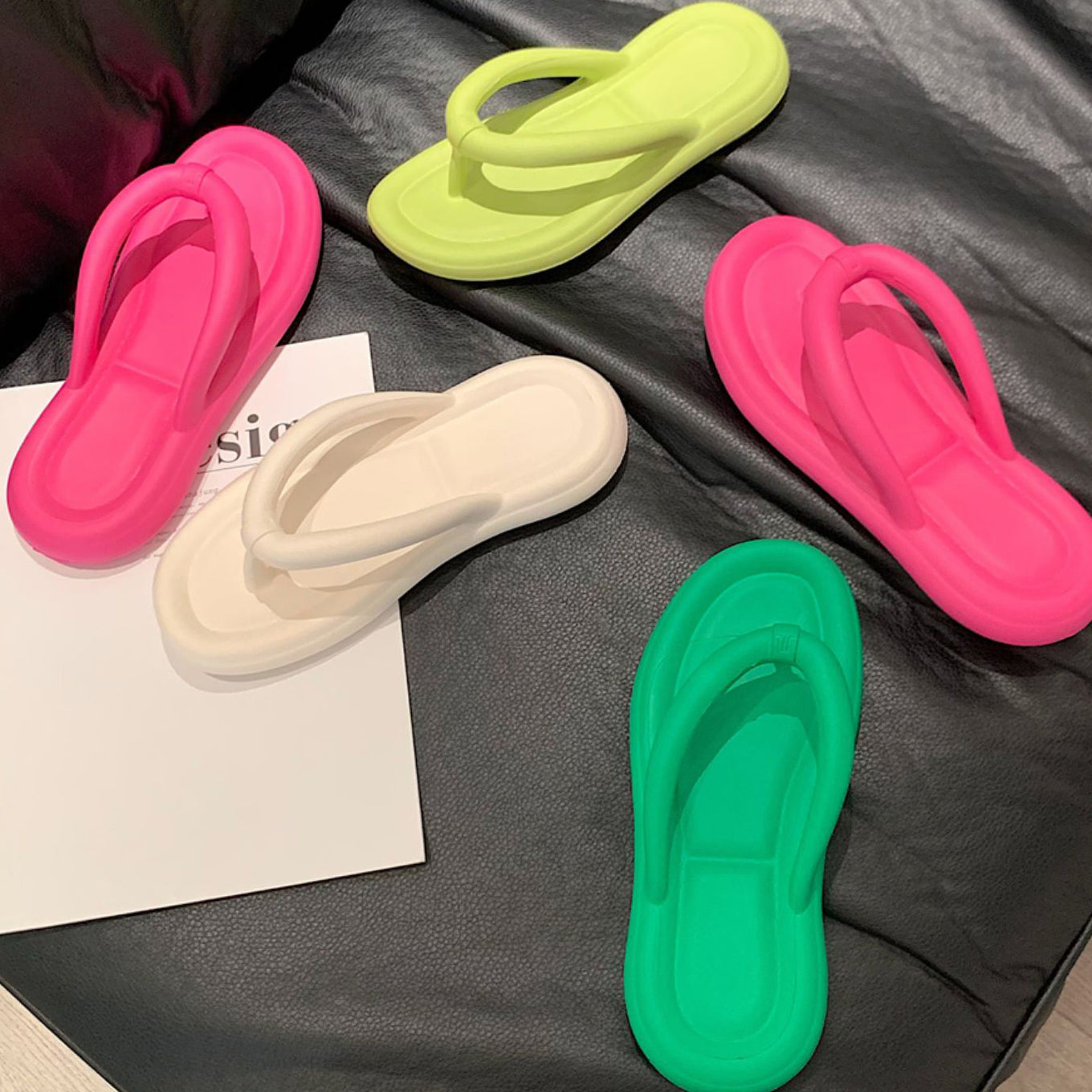 5color simple casual rubber roomshoes