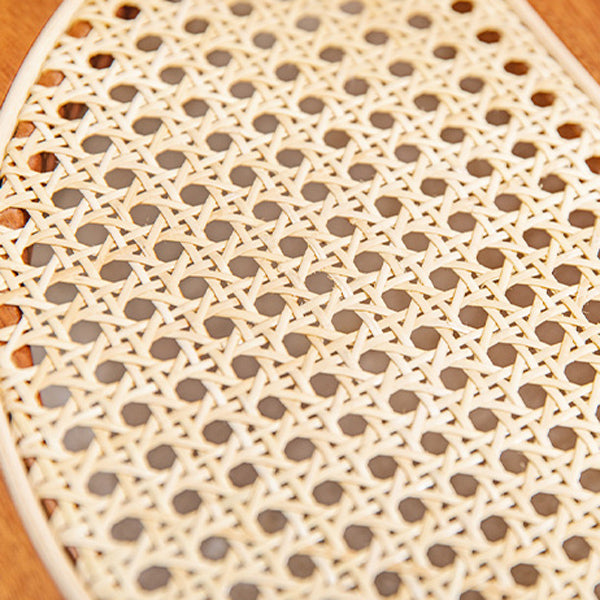 3color round rattan wood tray