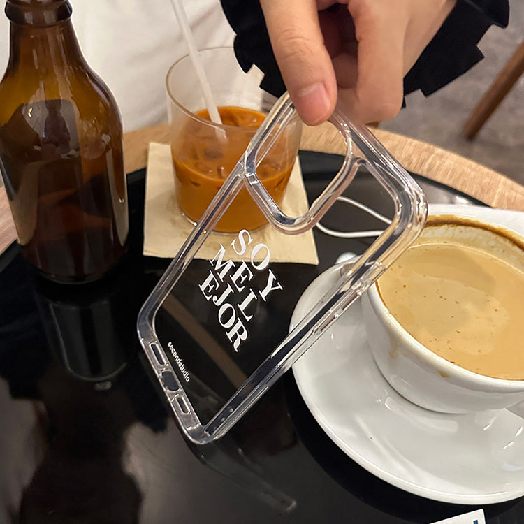 clear logo iPhone case