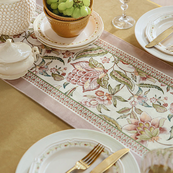 pink like a dream flower table runner