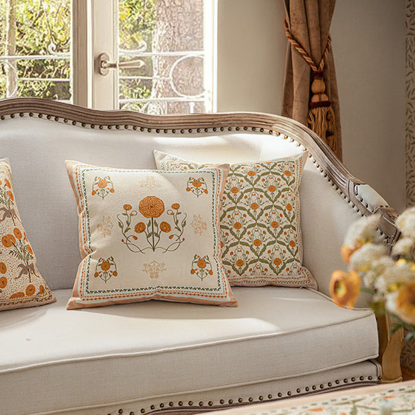 orange margarita square cushion