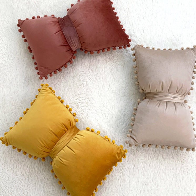 11color velvet ribbon cushion