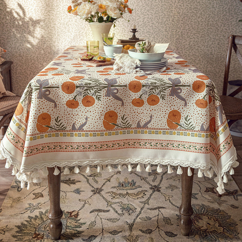 orange margarita table cloth