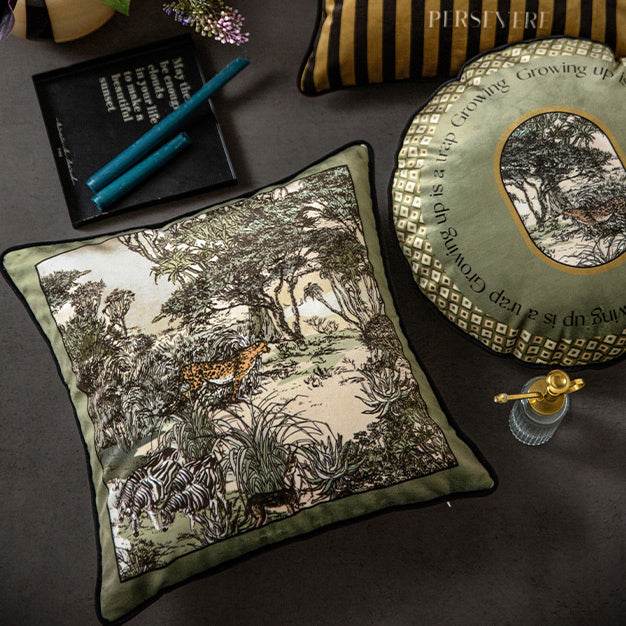 3design green persevere logo cushion