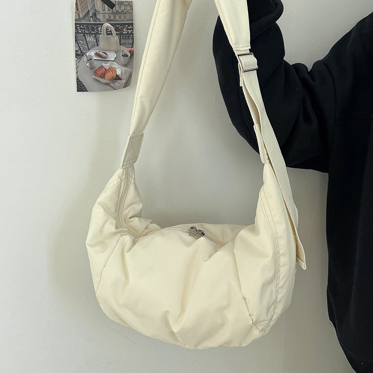2color simple cotton messenger bag