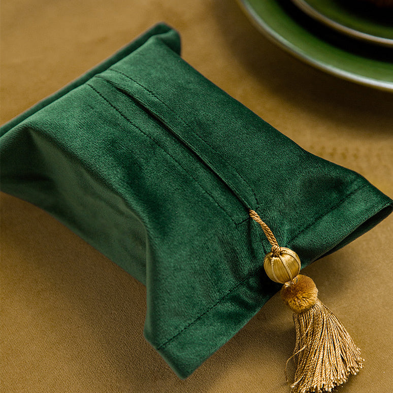 6color velvet tassel tissue case