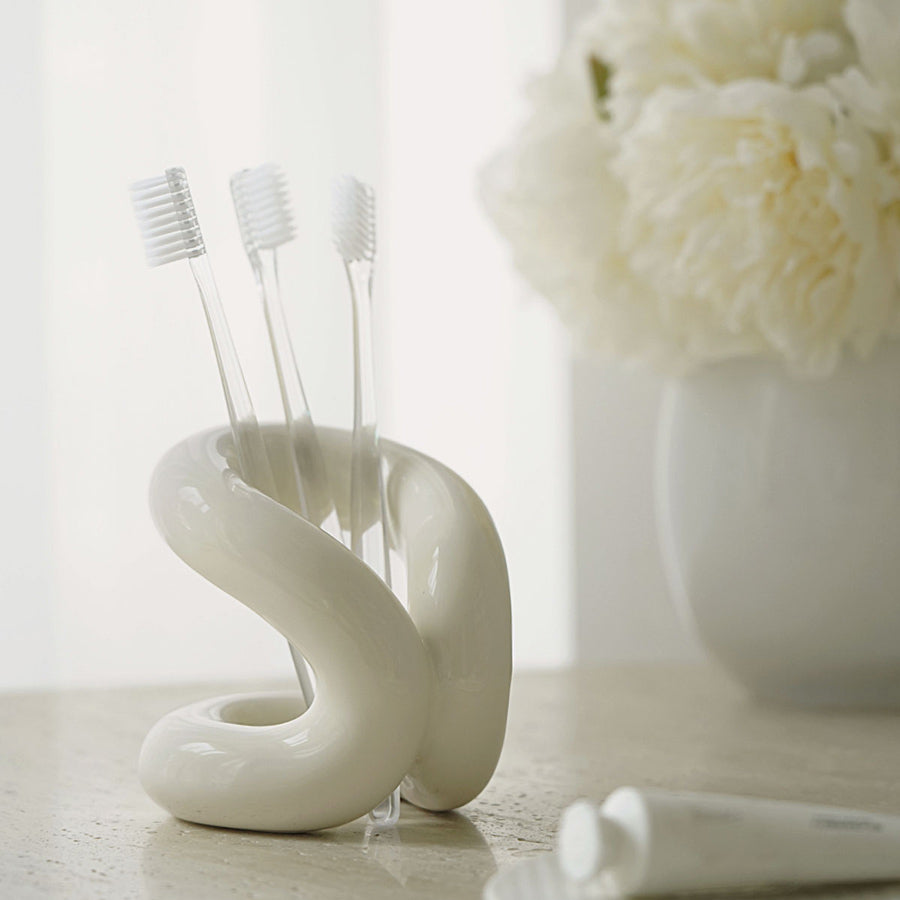 ceramic brush stand & miror (3colors)
