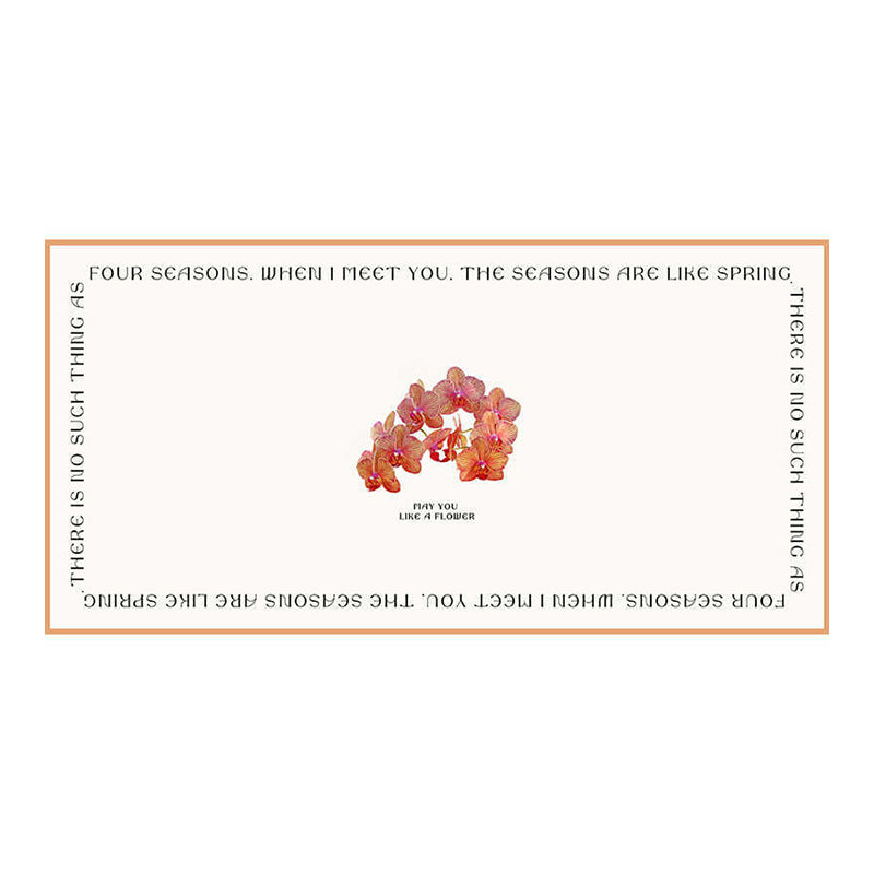 2design flower logo square table mat
