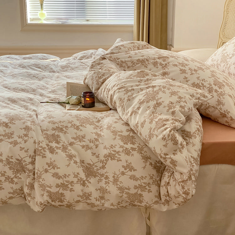 2color detailed picture bedlinen set