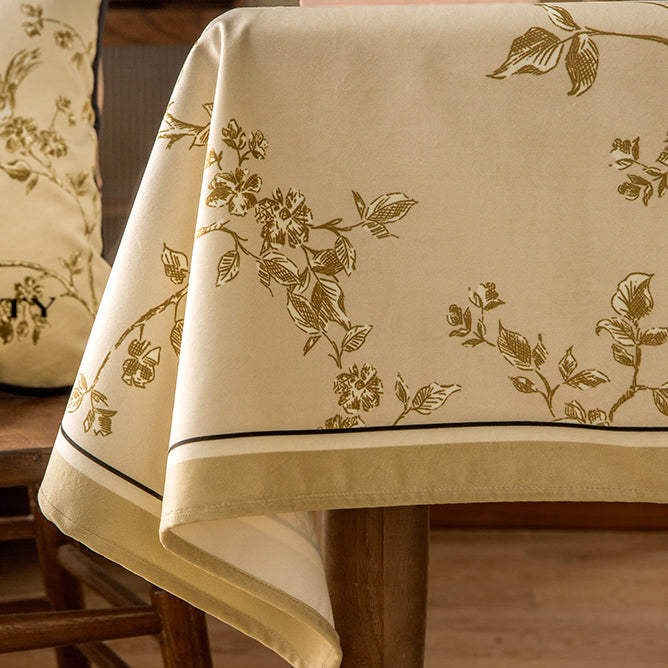 south wood beige table cloth