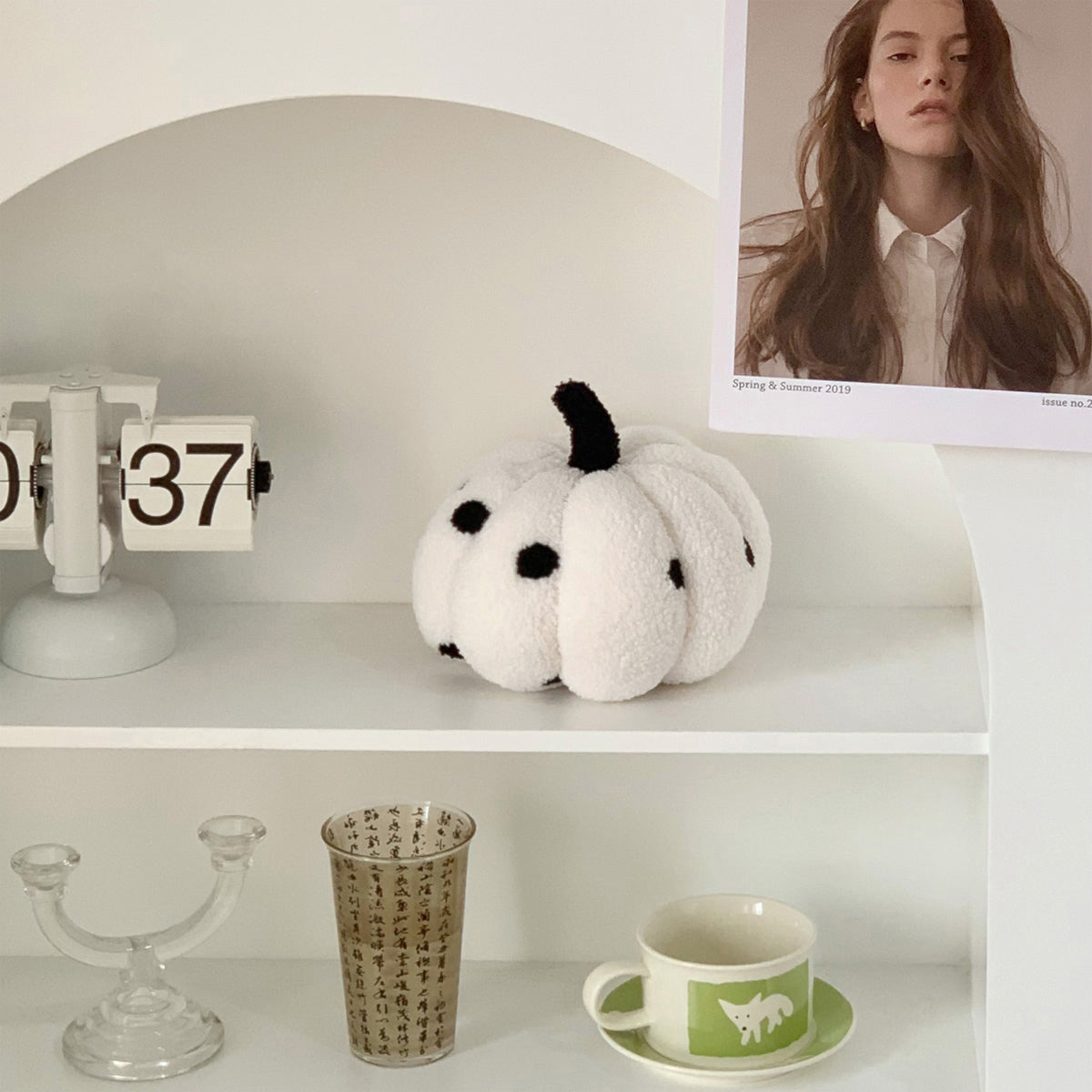 3size monotone pumpkin cushion