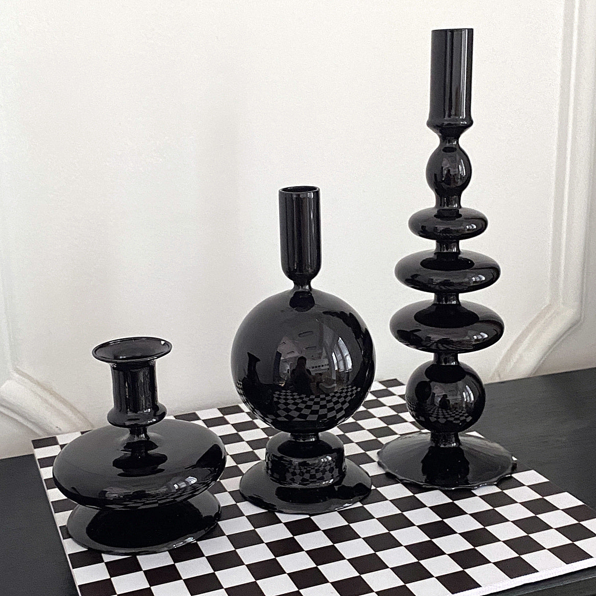 5design black candlestick