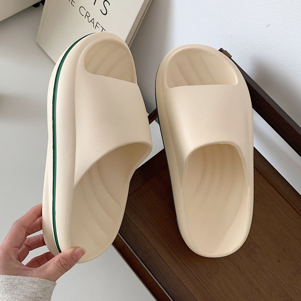 3color single line rubber roomshoes
