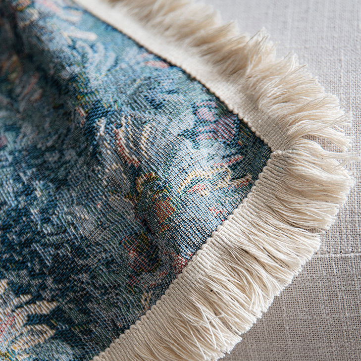 french blue flower sofa cover