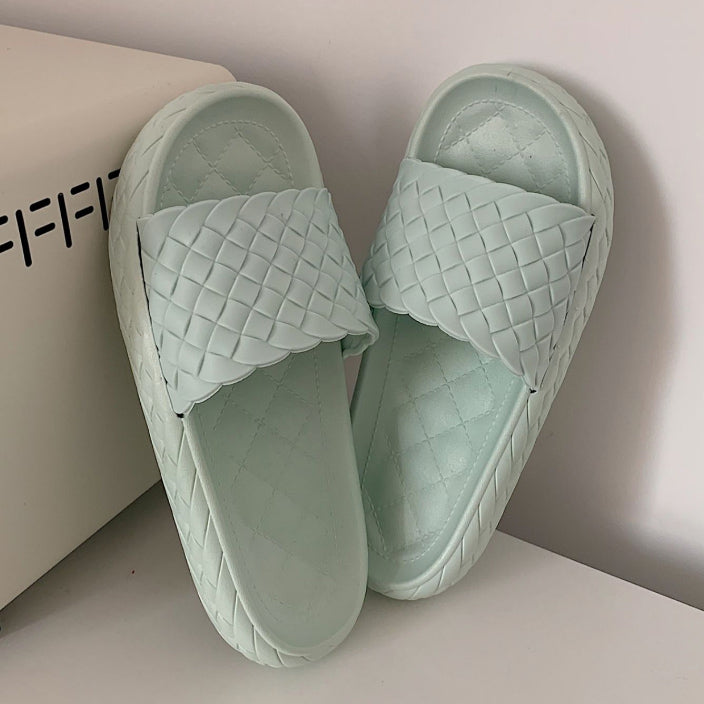 4color weaving rubber roomshoes