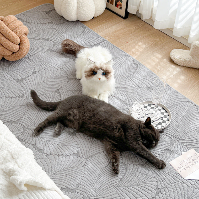 6color leaf stitch floor mat