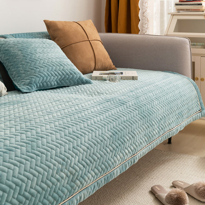 3color classic knit sofa cover