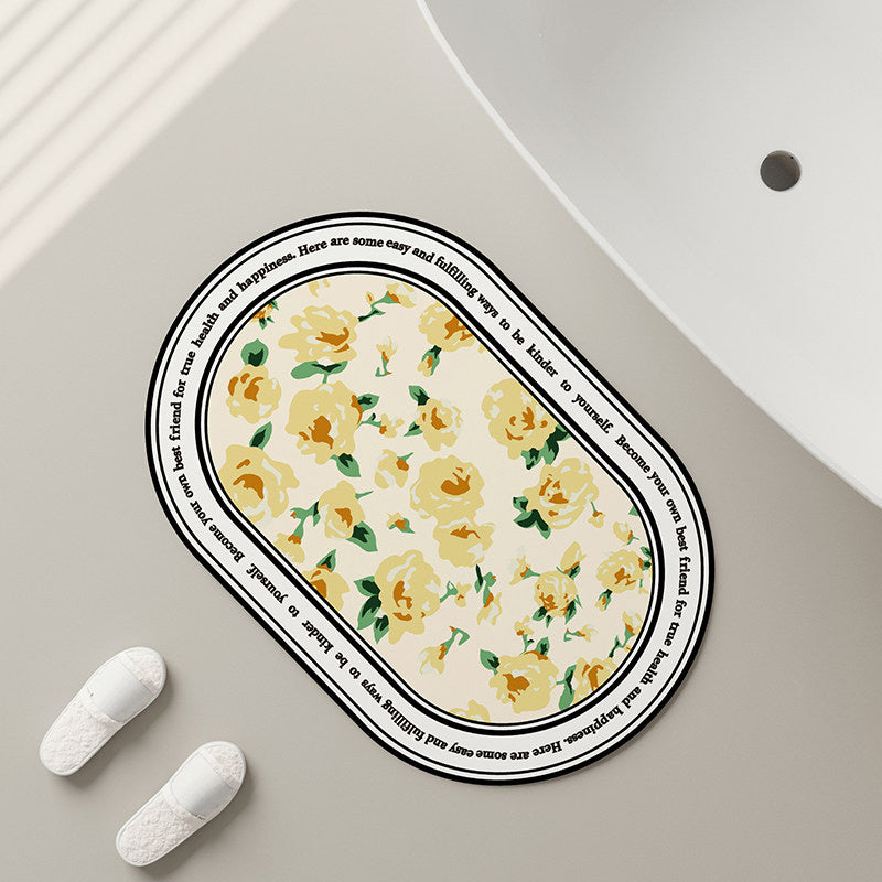 5design brilliant flower bath mat