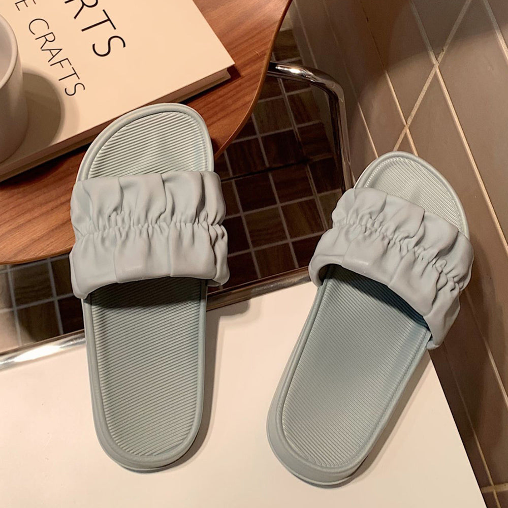 3color gather rubber roomshoes