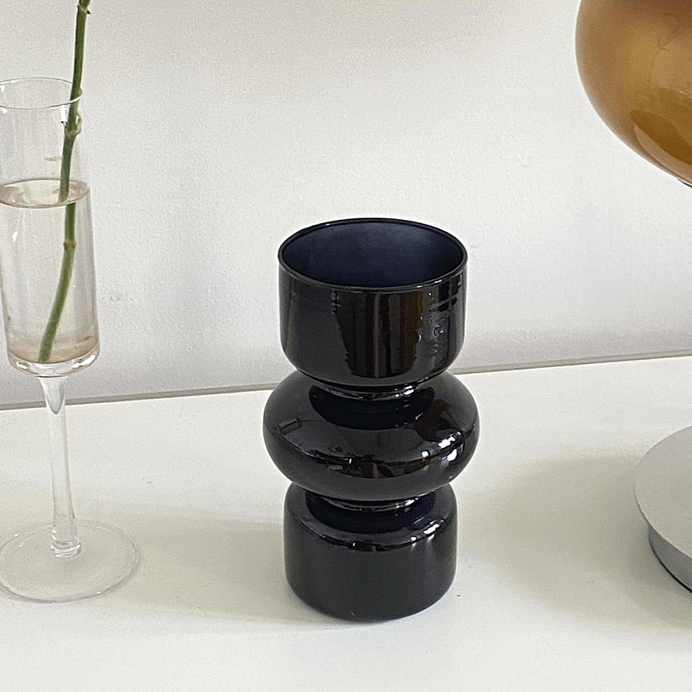 2color simple glass vase