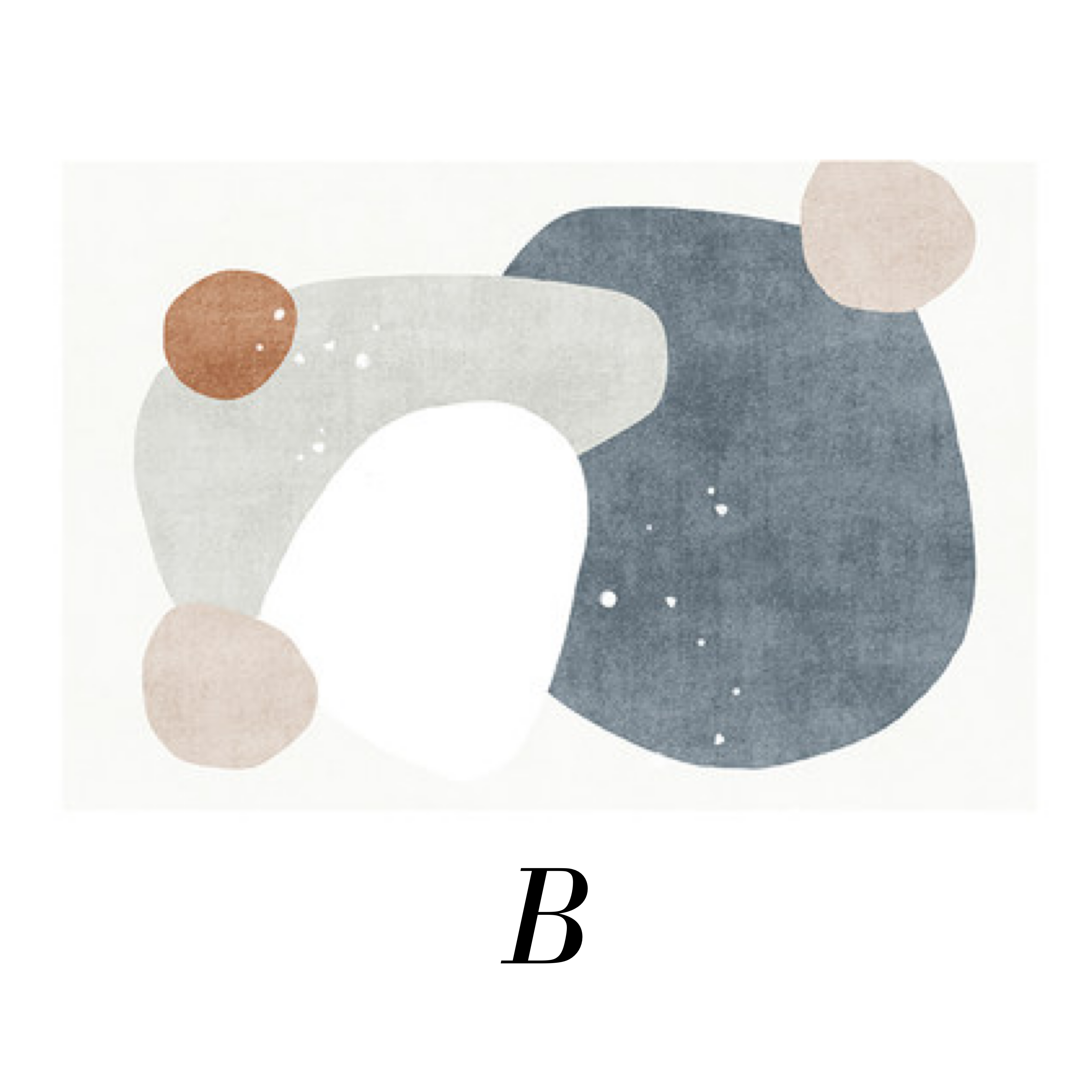 【即納】blue motif 3design square carpet / 80×160cm , A