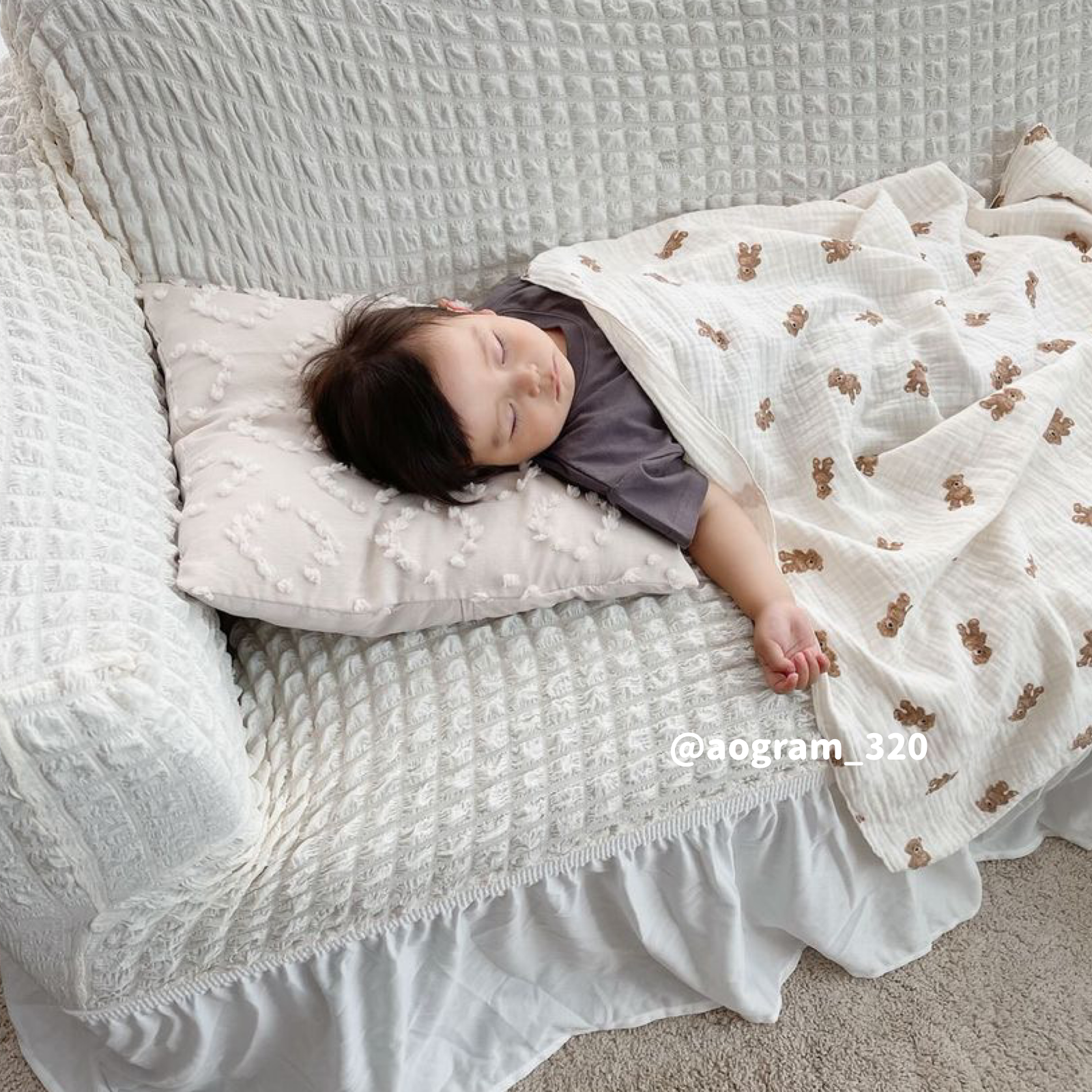 2color frill sofacover