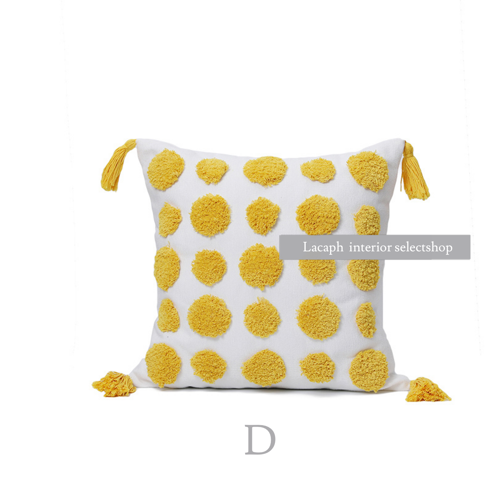 pink × yellow boa cushion