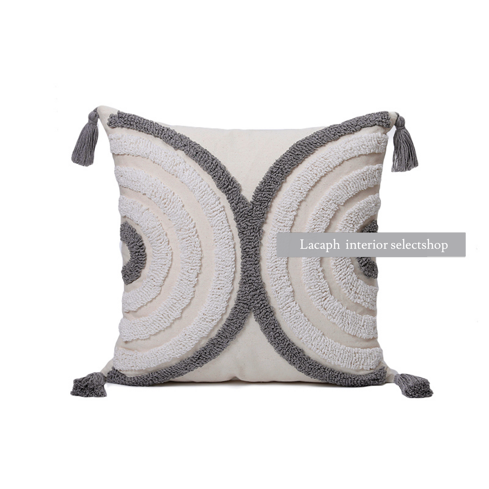 4color half circle boa cushion