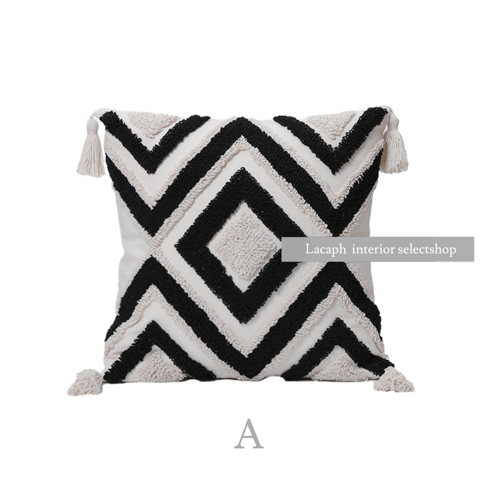 monotone nordic boa cushion