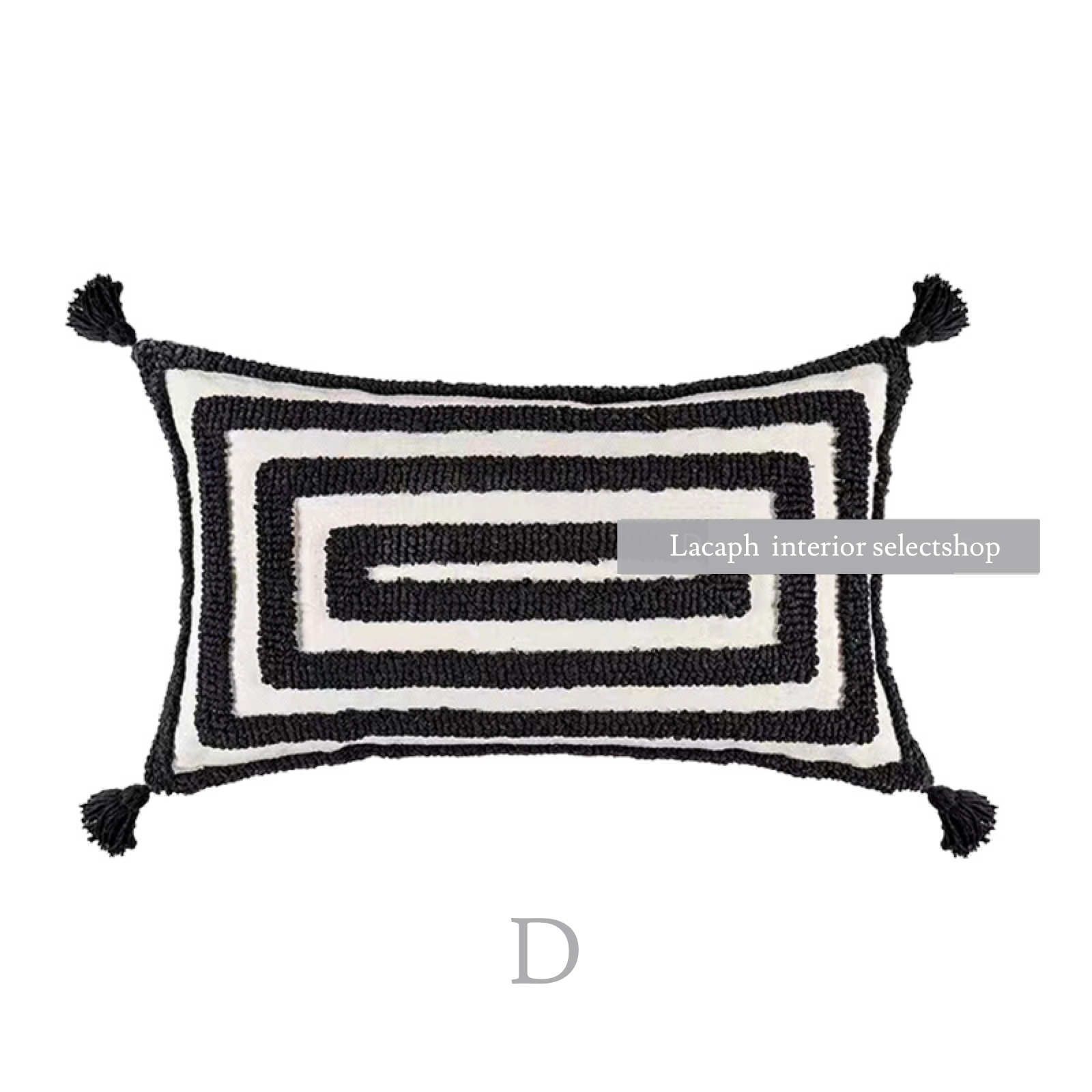 monotone nordic boa cushion