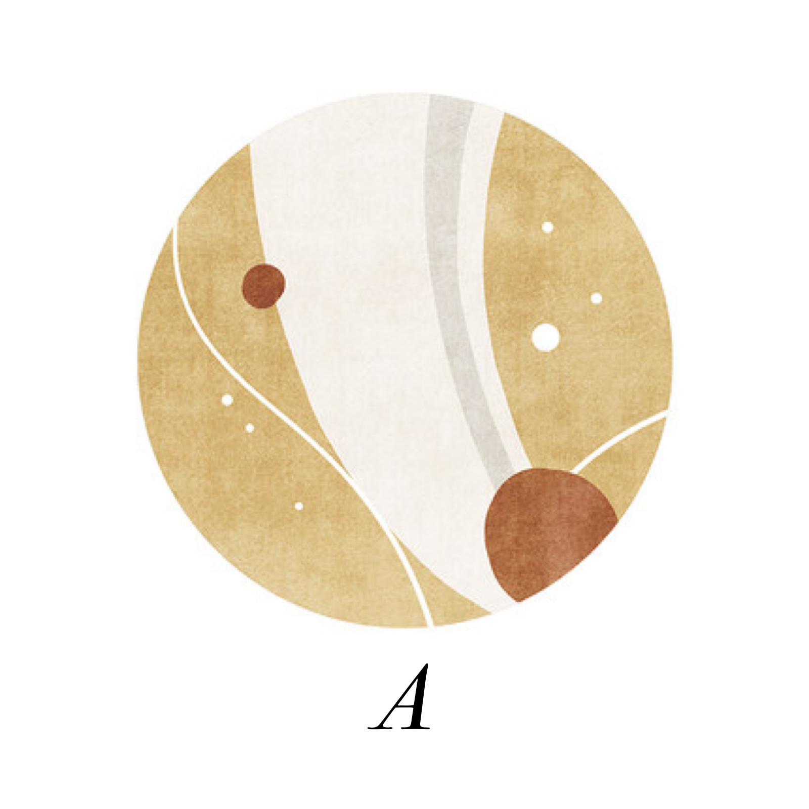 nordic abstract round mat