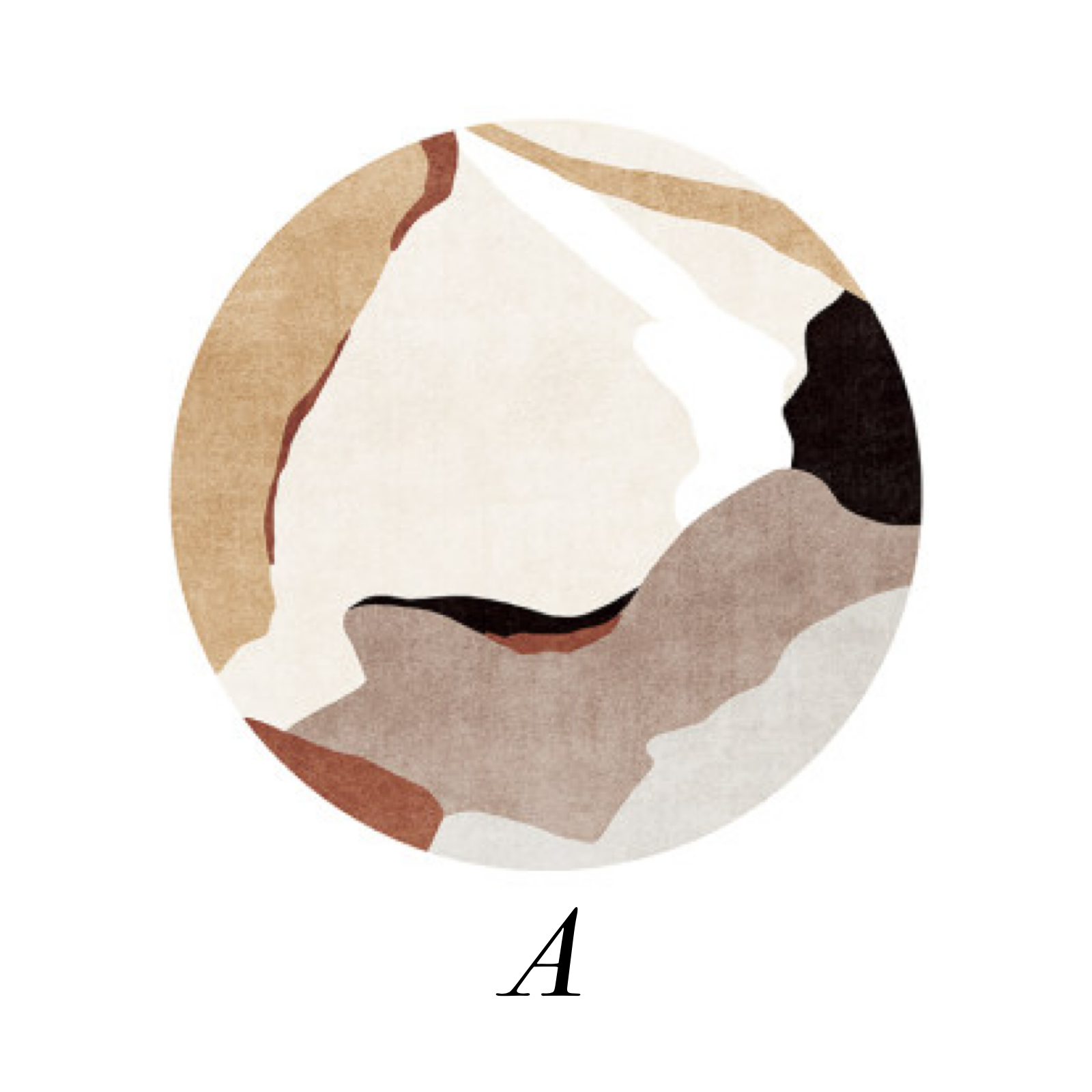 coffee brown round mat