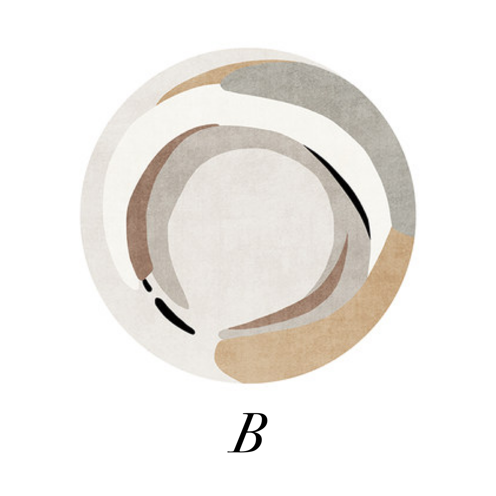 coffee brown round mat
