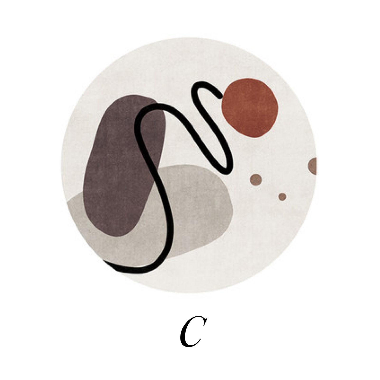 coffee brown round mat
