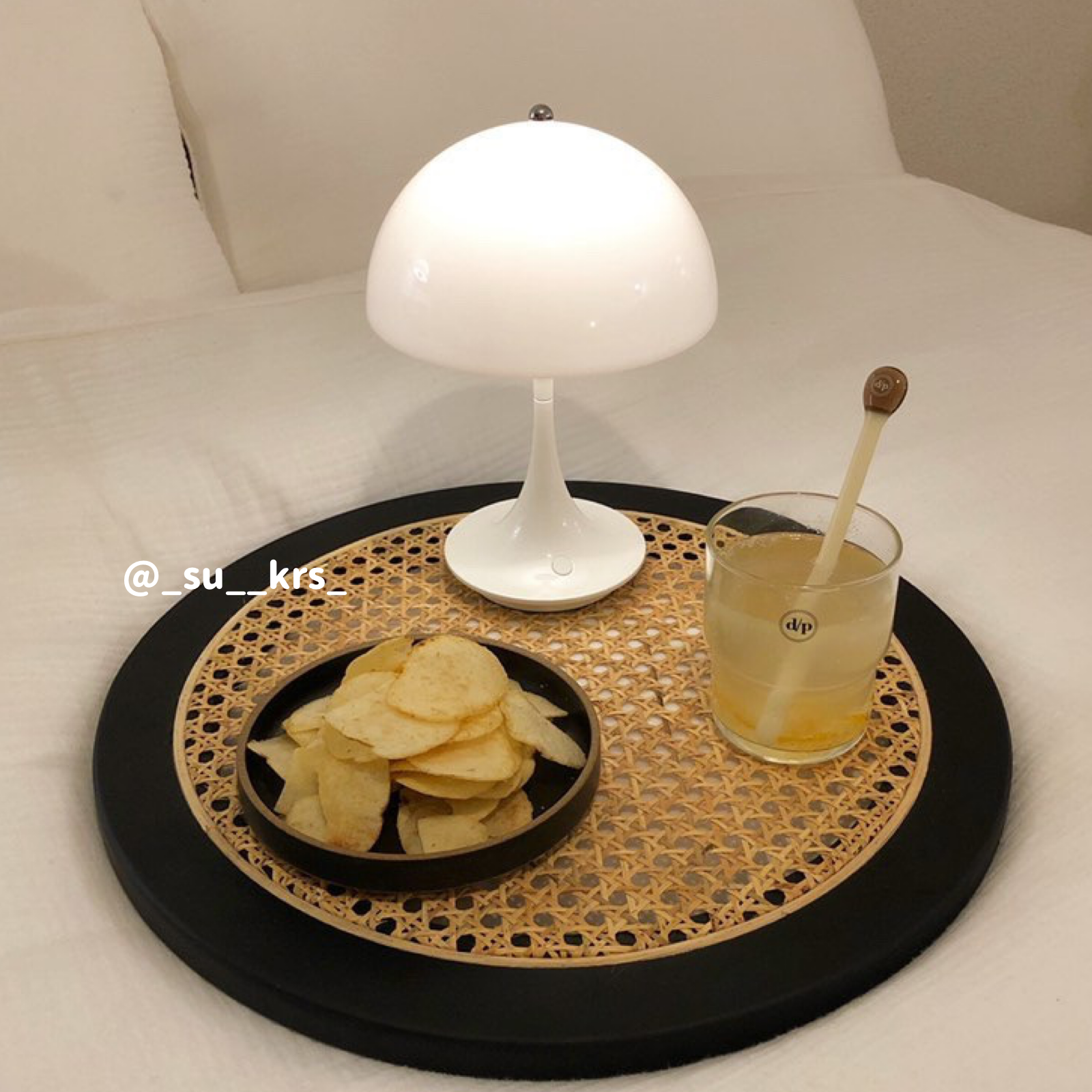 rattan round tray (3colors / 2sizes)