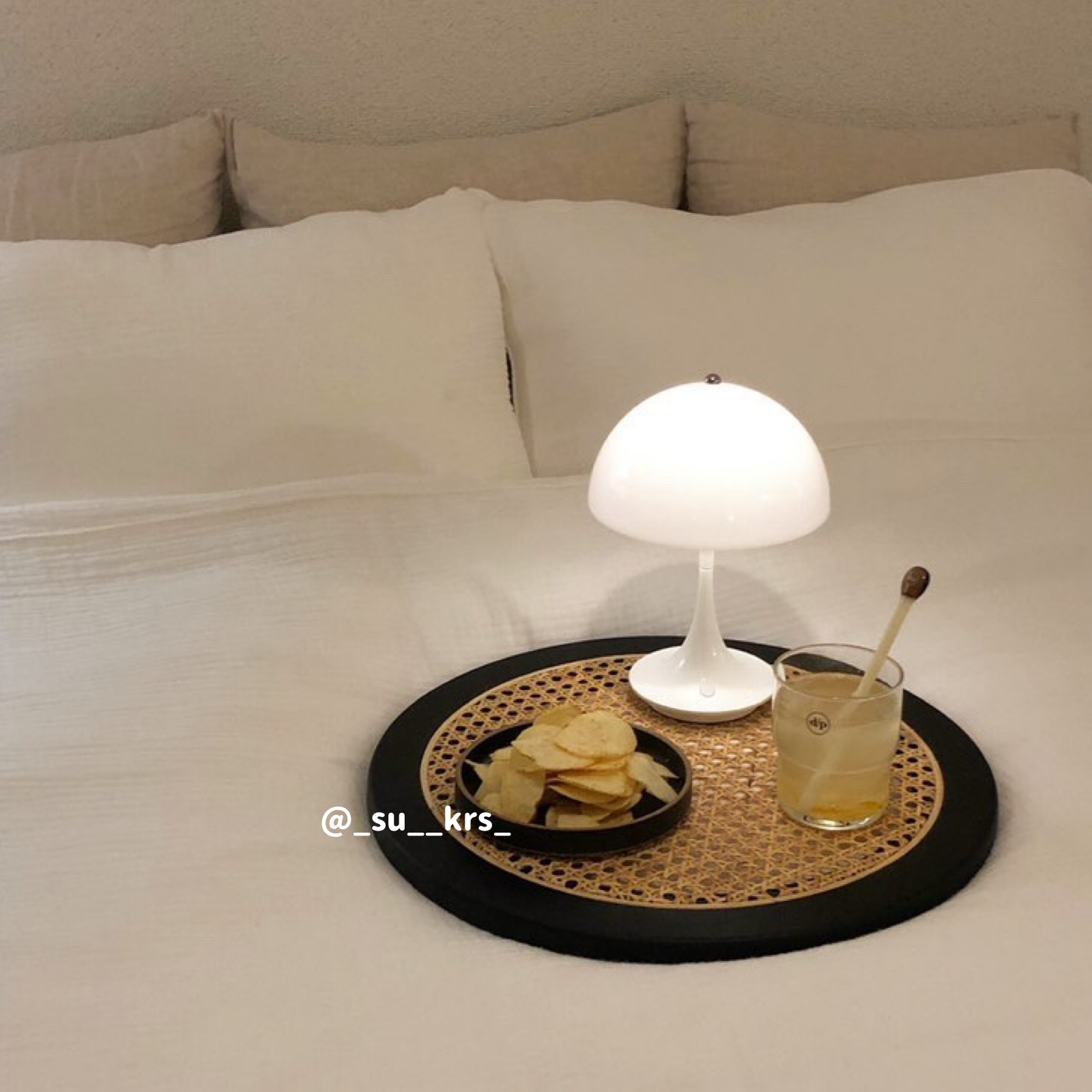 rattan round tray (3colors / 2sizes)