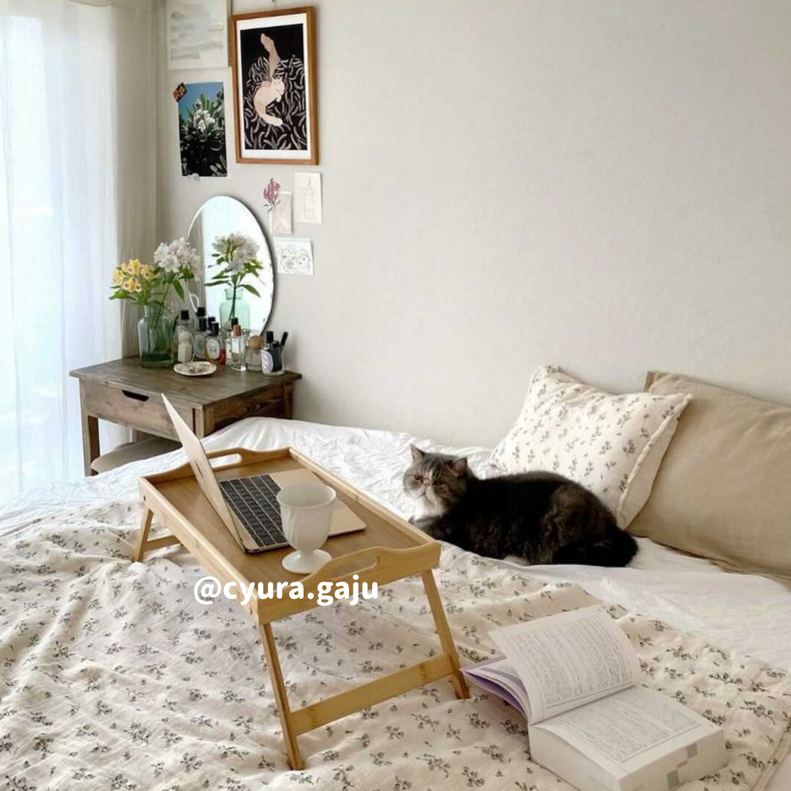 side mini bed table