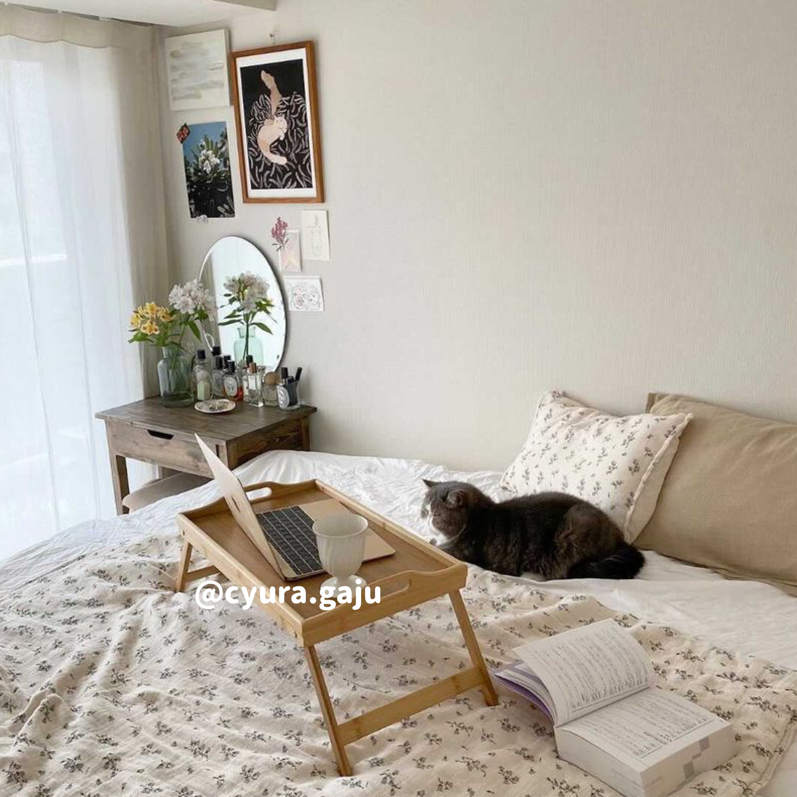 side mini bed table