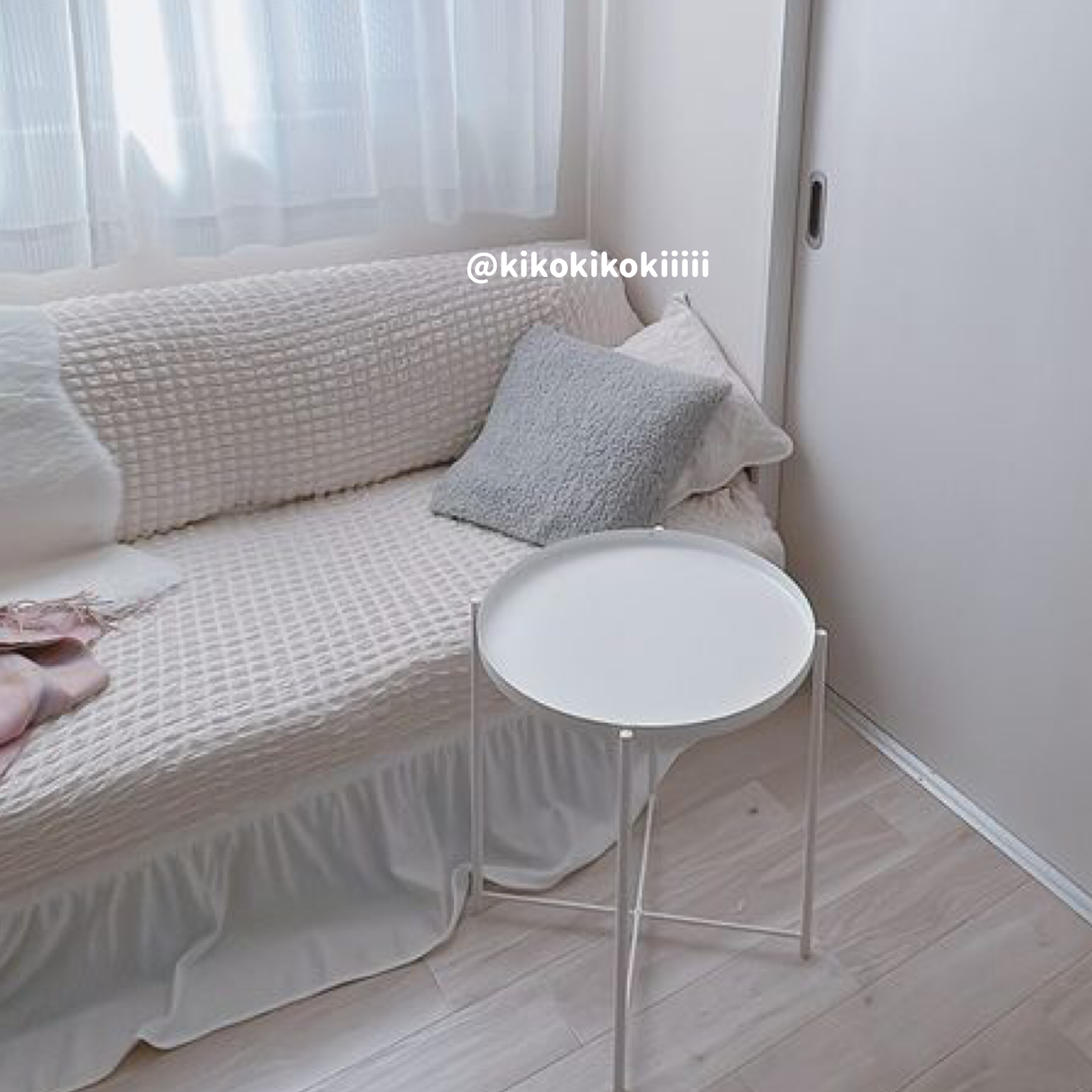 2color frill sofacover