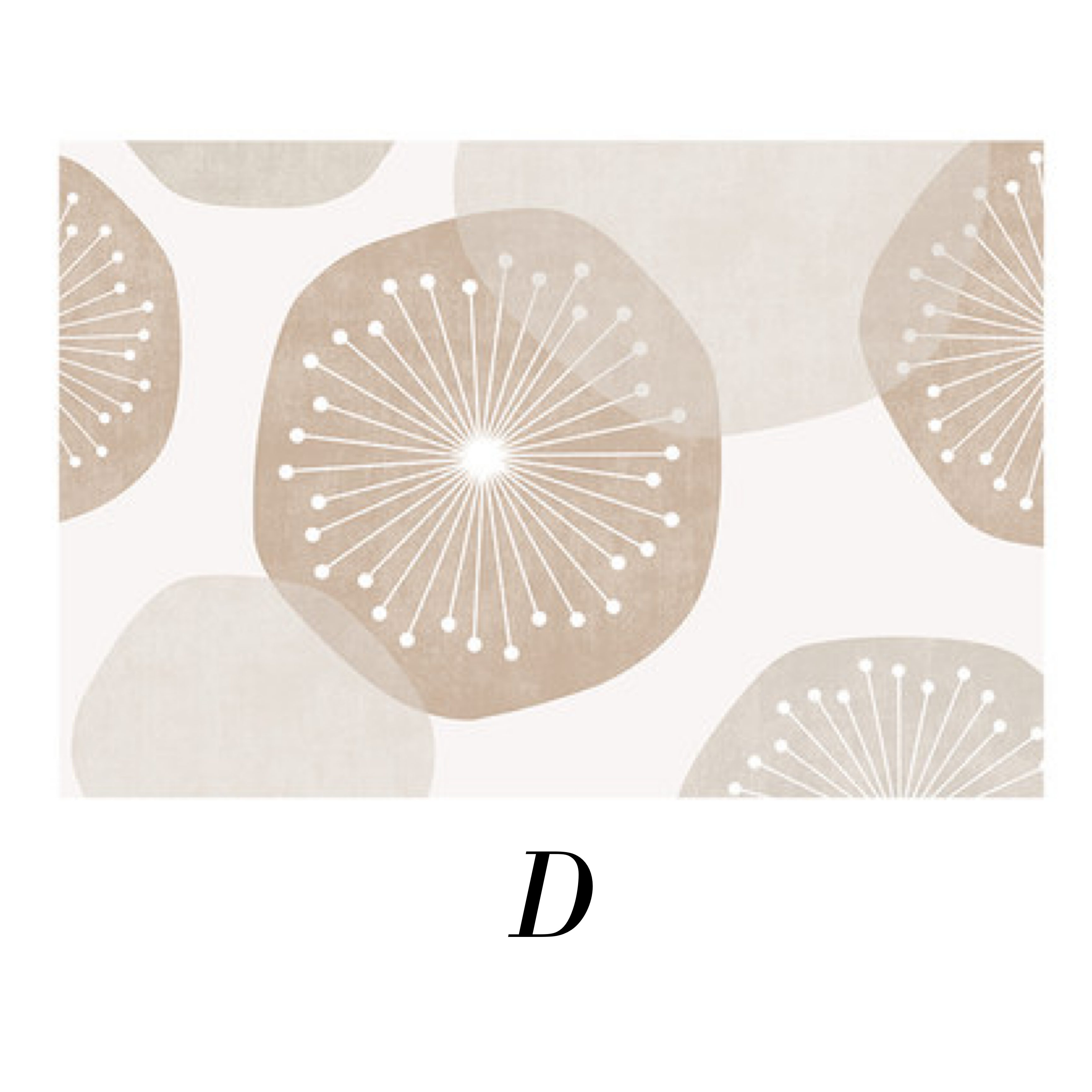 stone motif 4design square carpet