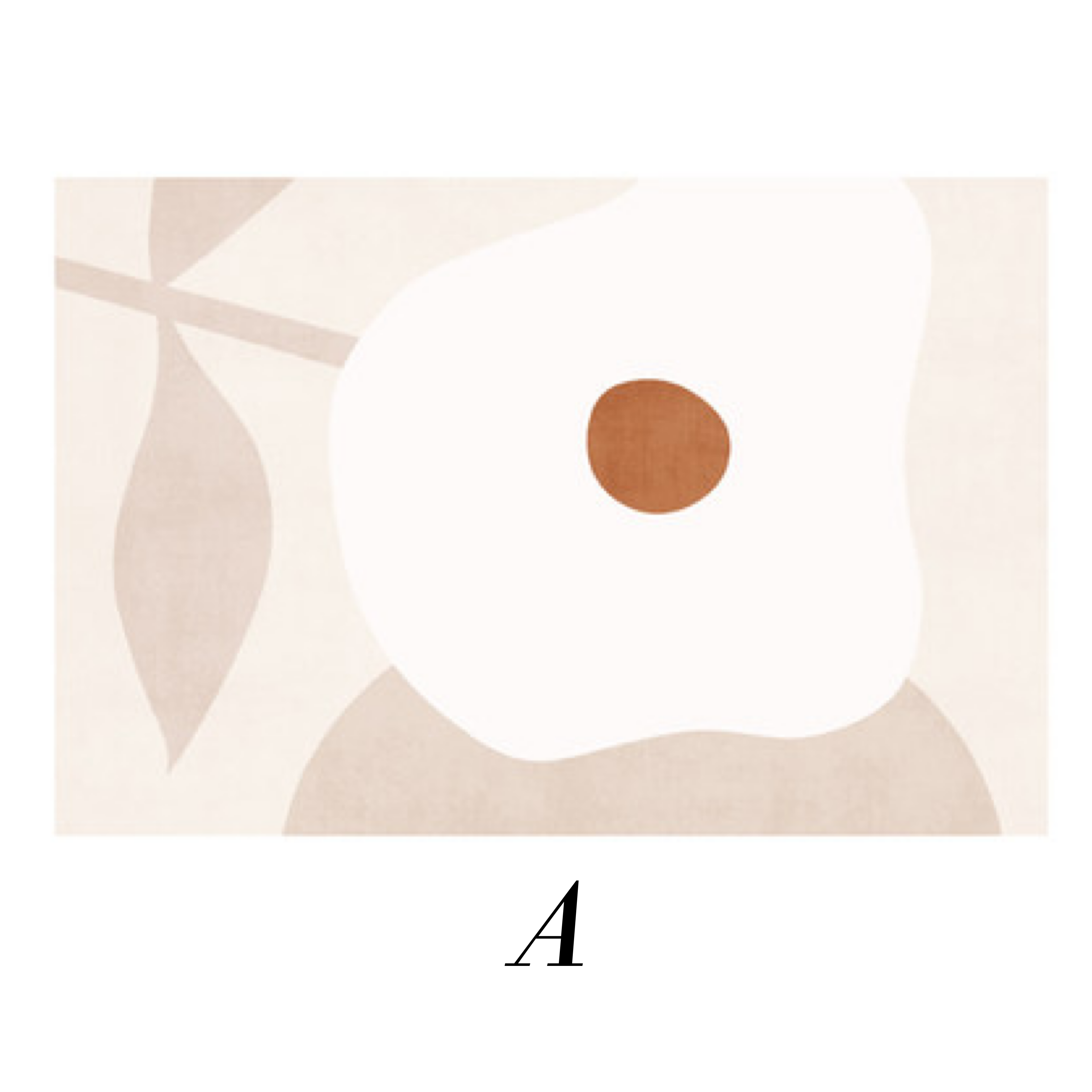 flower beige 4design square carpet