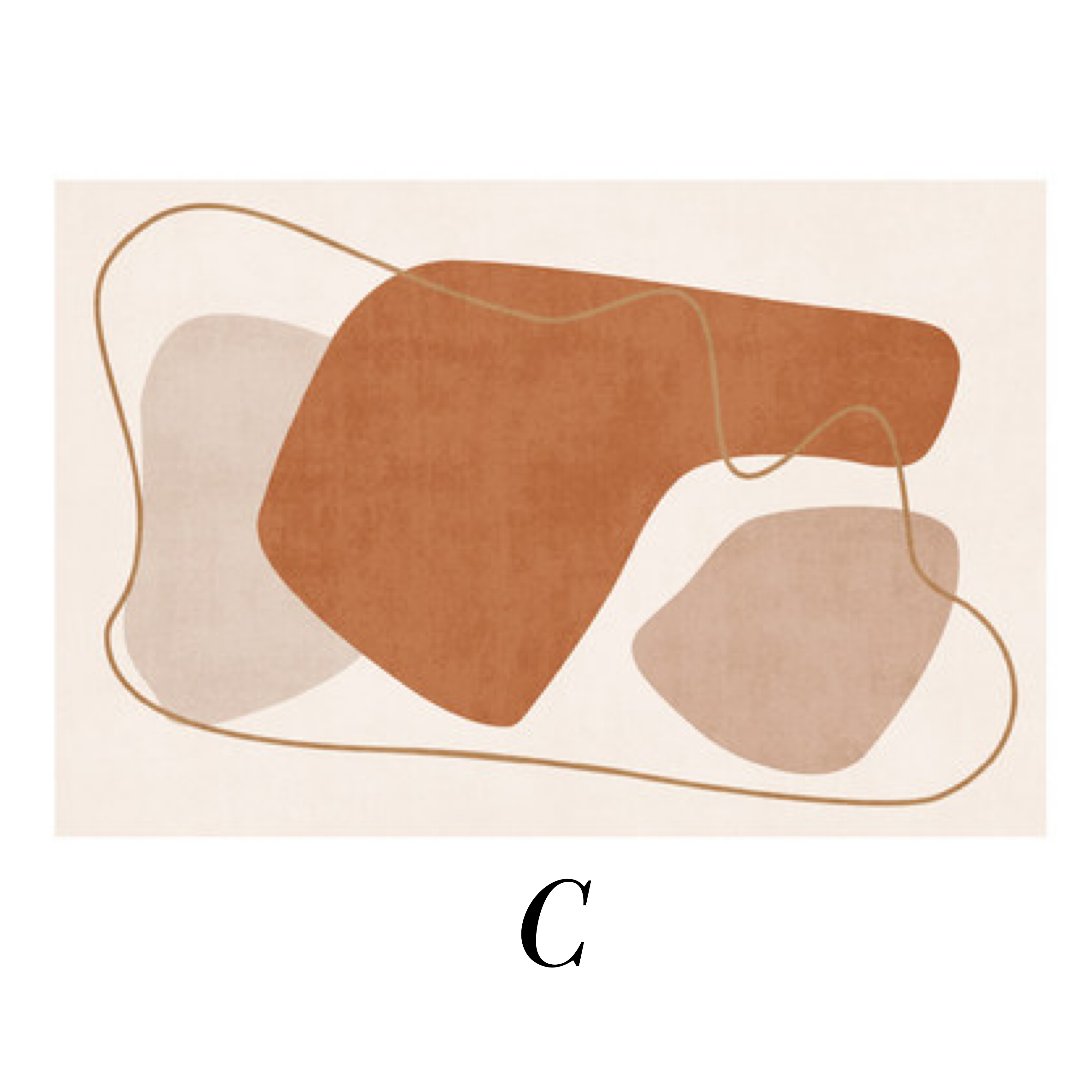 flower beige 4design square carpet