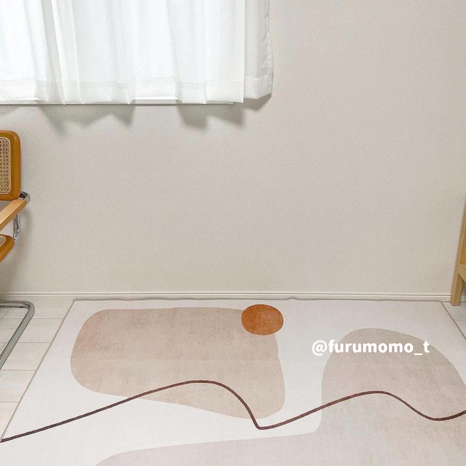 stone motif 4design square carpet